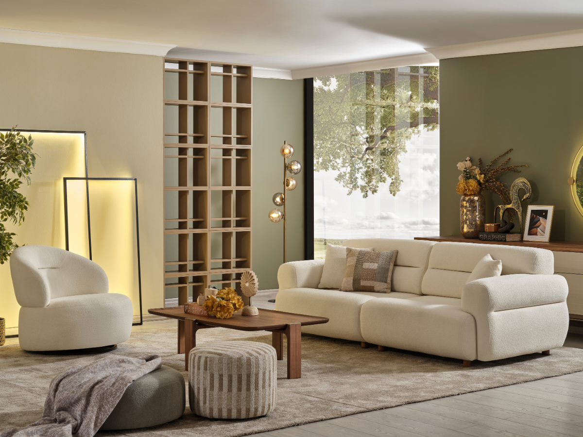 Puffy 3-Sitzer Sofa