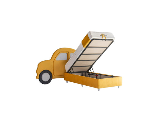 Kinderbett Cedar – Rennauto-Design & Orthopädische Matratze