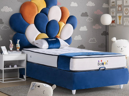 Kinderbett APOLLON – Verspieltes Ballon-Design & Orthopädische Matratze