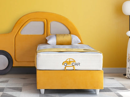 Kinderbett Cedar – Rennauto-Design & Orthopädische Matratze