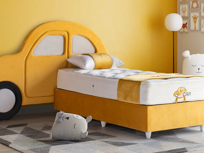 Kinderbett Cedar – Rennauto-Design & Orthopädische Matratze