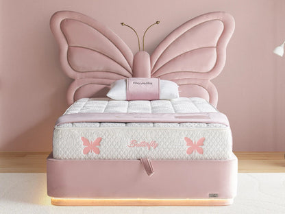 Kinderbett Butterfly – Zauberhaftes Schmetterlings-Design & Orthopädische Matratze