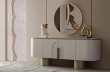 Pappel Sideboard mit Spiegel