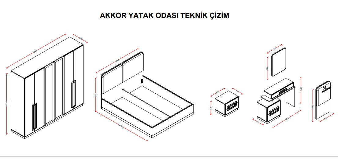 Akkor Schlafzimmer Set 34