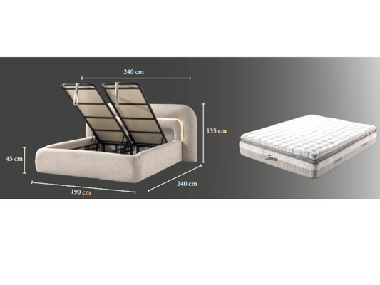 Tosco Set - Bett+Bettkasten+Matratze
