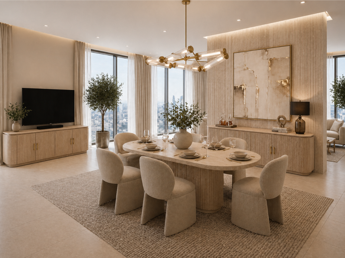 Kimberly Neu Travertin Optik Esszimmer SET
