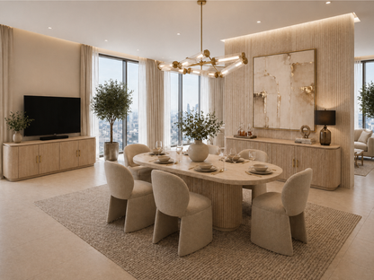 Kimberly Neu Travertin Optik Esszimmer SET
