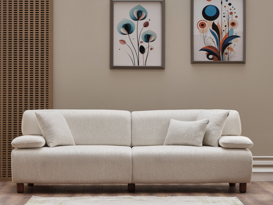 Oslo 3-Sitzer Sofa Creme