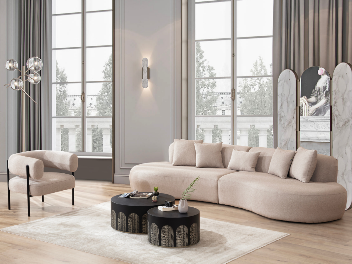Oval Couchgarnitur