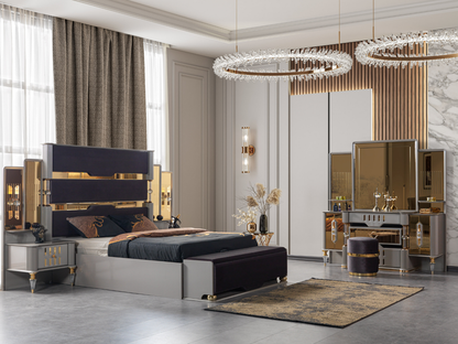 Yakut Anthrazit Schlafzimmer-Set