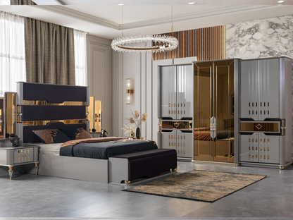 Yakut Anthrazit Schlafzimmer-Set
