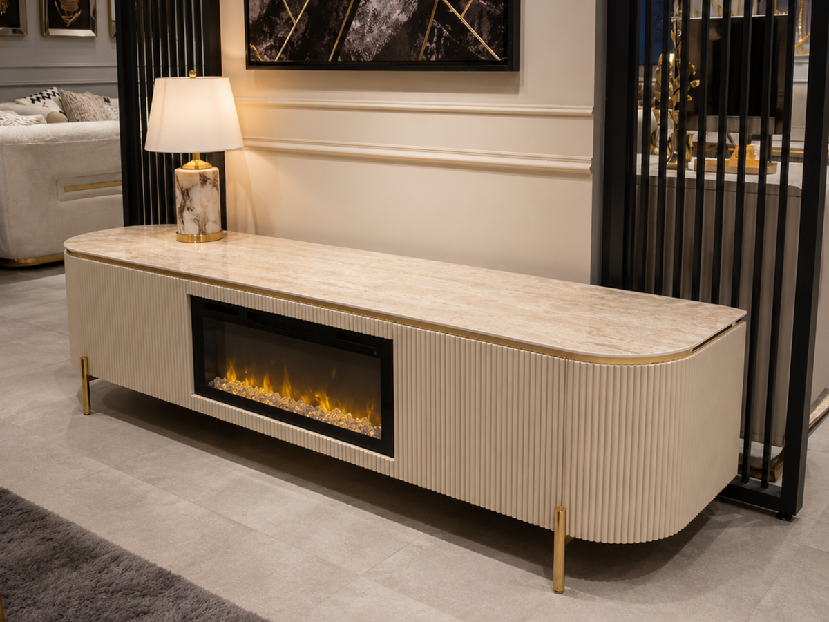Venedik Tv-Tisch Beige/ Gold