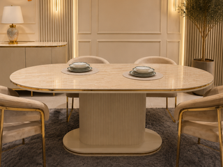 Venedik Esstisch Beige/ Gold