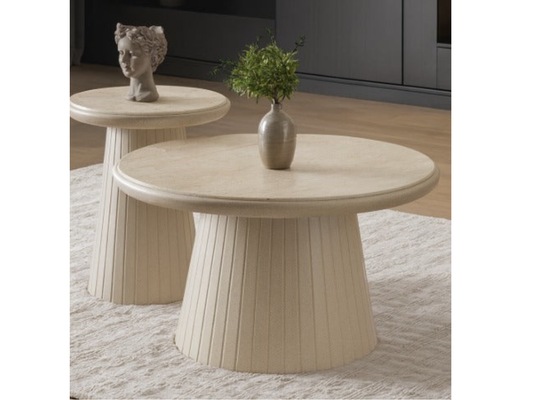 Shiva Couchtisch 2er Set Traverten Bayraktar