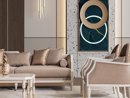 Laleon Cream Couchgarnitur