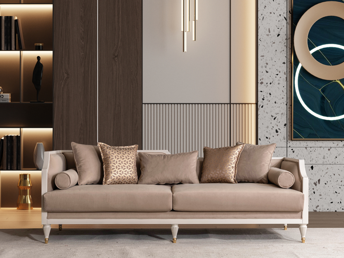 Laleon Cream Couchgarnitur