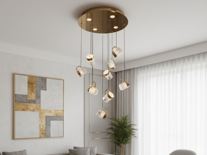 9208-10R+4LED Kronleuchter