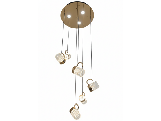 9208-6R+3LED Kronleuchter
