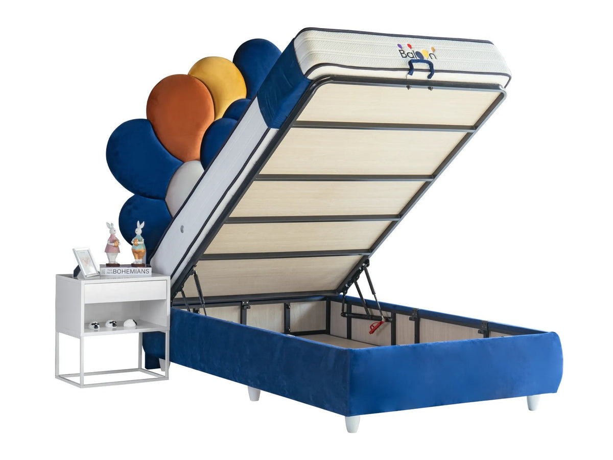 Kinderbett APOLLON – Verspieltes Ballon-Design & Orthopädische Matratze