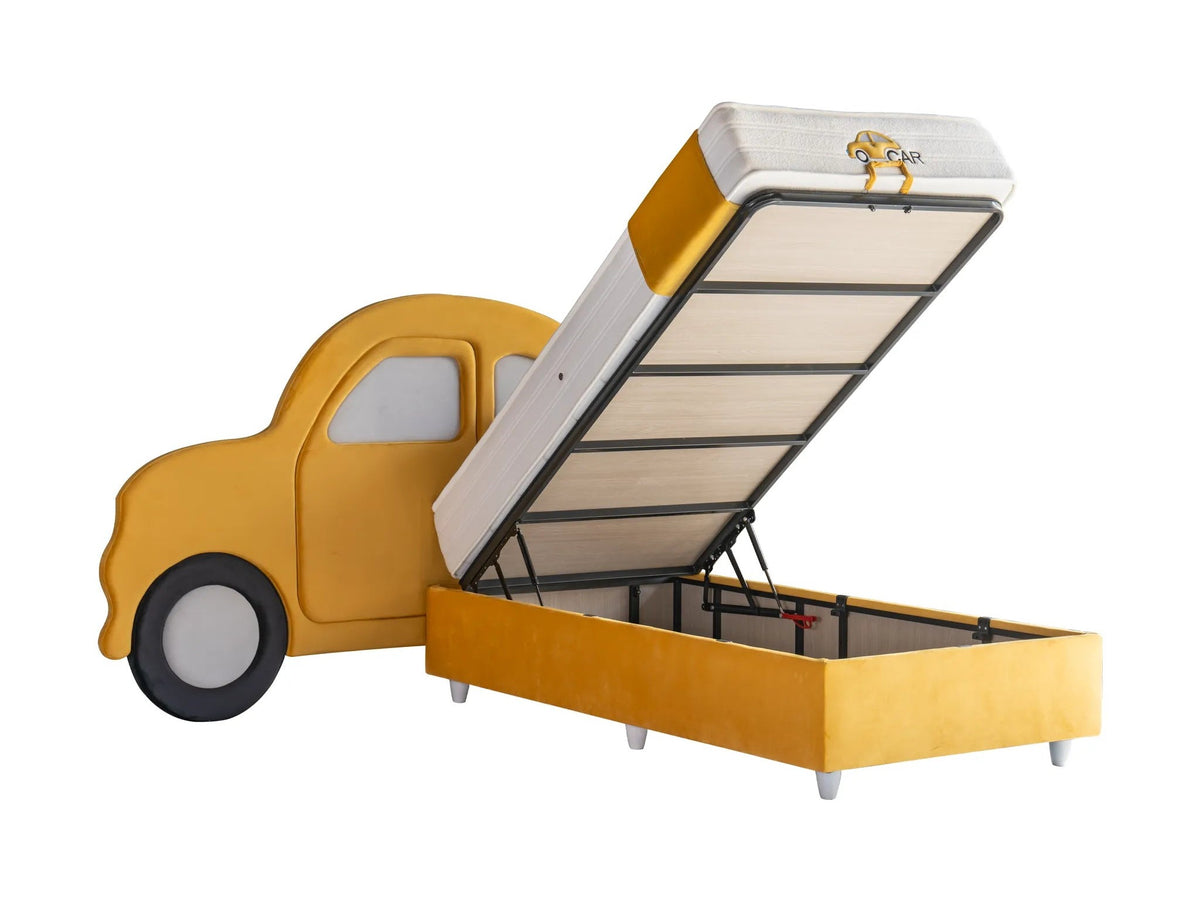 Kinderbett Cedar – Rennauto-Design & Orthopädische Matratze