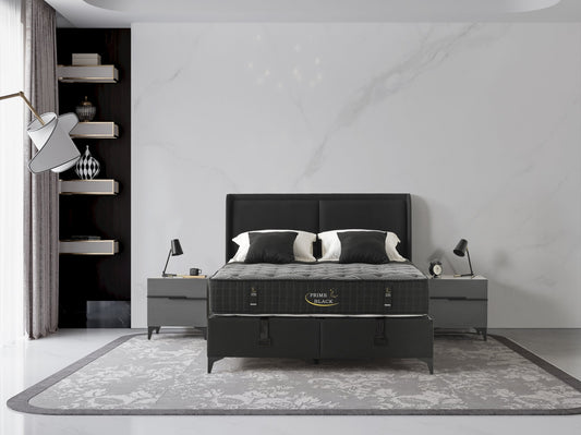 Black Prime Boxspringbett & Matratze – Ergonomischer Luxus (C 112)