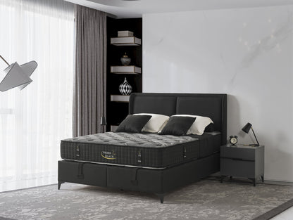 Black Prime Boxspringbett & Matratze – Ergonomischer Luxus (C 112)
