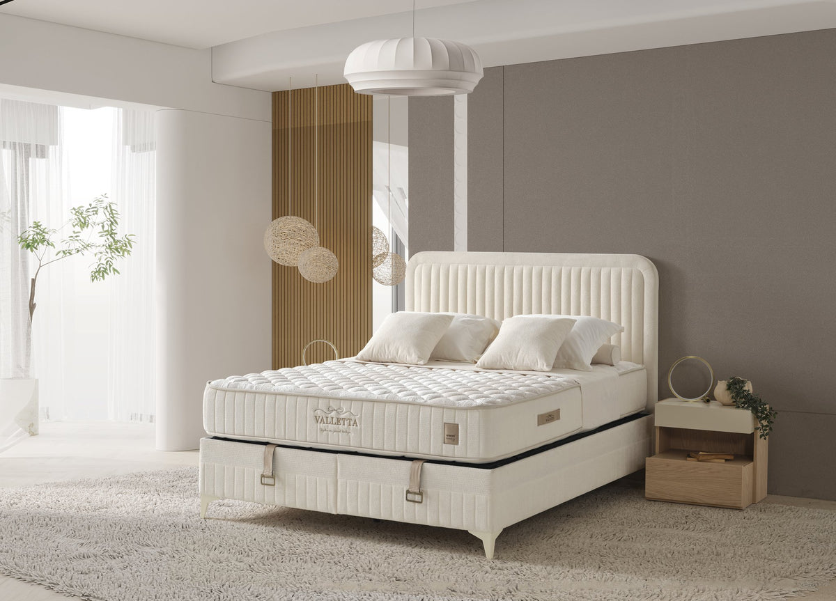 Valletta Boxspringbett & Matratze – Natürliche Eleganz (C 110)