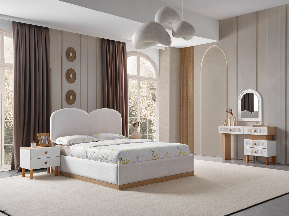 Nergis Bett mit Bettkasten 160x200 cm