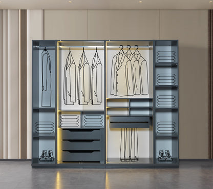 Eylül Kleiderschrank -Anthrazit