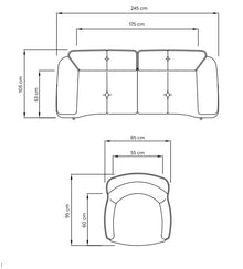 URSA 3-Sitzer Sofa