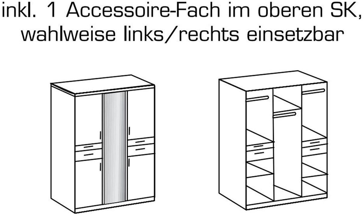 Wimex Koblenz Kleiderschrank mit Spiegel, Spiegeltür - Er-sin Möbel GmbH