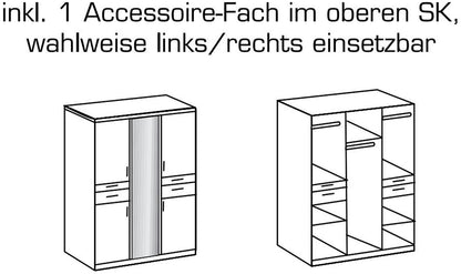 Wimex Koblenz Kleiderschrank mit Spiegel, Spiegeltür - Er-sin Möbel GmbH